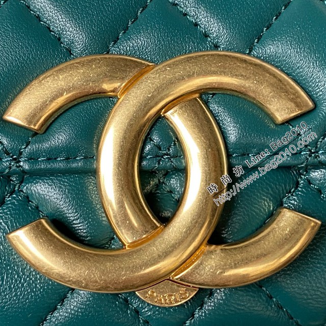 Chanel專櫃新款鏈條女包 香奈兒23p隱藏款復古黑金大log中號AS3207雙C超mini方胖子 djc6035